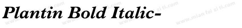 Plantin Bold Italic字体转换